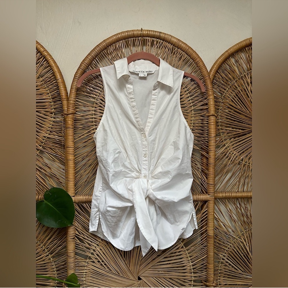 Veronica Beard Ivory Button-Up Shirt